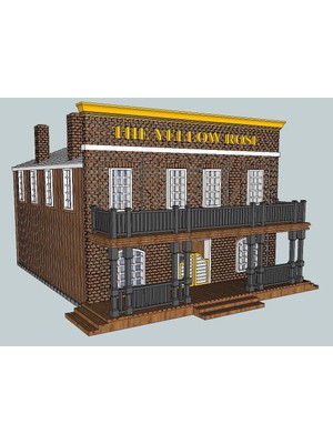 BYR Ho Ölçekli Batı Salon (Sadece Plastik Aparattır!!!) 3D