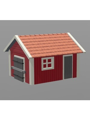 BYR H0 / Ho Ölçeği Shed (Sadece Plastik Aparattır!!!) 3D