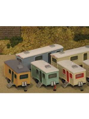 BYR Ho Ölçekli Seyahat Römorkları (Sadece Plastik Aparattır!!!) 3D