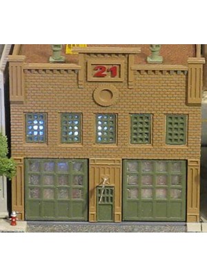 BYR Ho Ölçek 2 Motor Itfaiye Istasyonu (Sadece Plastik Aparattır!!!) 3D