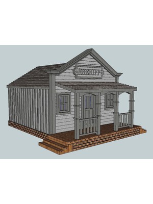 BYR Ho Batı Şerif Ofisi (Sadece Plastik Aparattır!!!) 3D