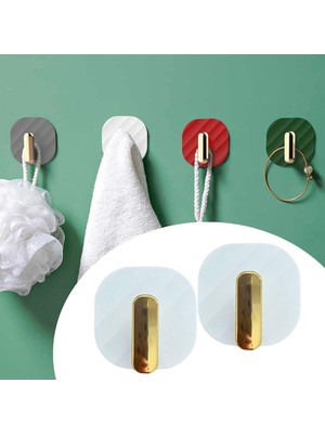 Omb Store 2li Yapışkanlı Retro Askılık Dolap Kapak Kulpu Beyaz