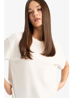 DeFacto %100 Pamuk Oversize Basic Tişört E4935AX25AU