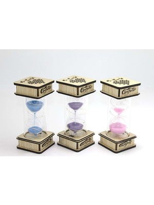 Lavly Işıklı Dekoratif Ahşap Kum Saati Model1