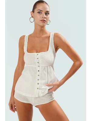 Oversize Pamuklu Bluz Şort Takım Yazlık Plaj Modası Reglan Kol Konforlu Kesim Özel Tasarım