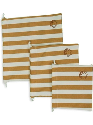 Kahverengi 3'lü Kese Seti, Şık ve Kullanışlı Temizlik Aksesuarı