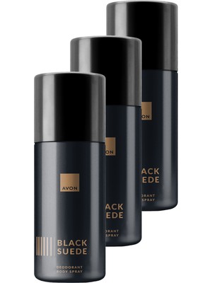 Avon Black Suede Erkek Deodorant Oryantal ve Odunsu Koku 150 ml Üçlü Set