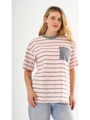 Alexander Gardi ALEXANDERGARDI Cep Detaylı Çizgili T-shirt
