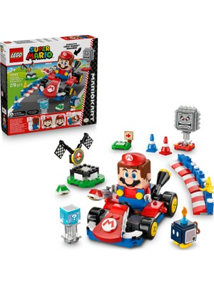 ® Super Mario™: Mario Kart™ – İnteraktif LEGO® Mario™ ve Standard Kart 72043 - 7+ Çocuklar için Oyuncak Yapım Seti (278P)