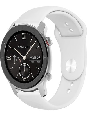 Kreton Amazfit Gtr 42MM ile Uyumlu Kordon Yumuşak Dokulu Esnek Jel Silikon Kayış