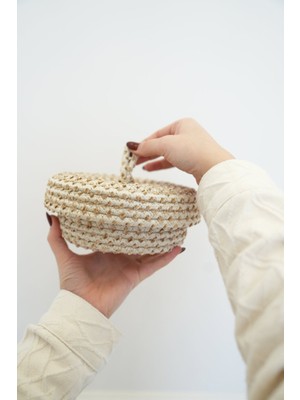 Krem Mini Takı Saklama Kutusu, Şık ve Pratik Organizer