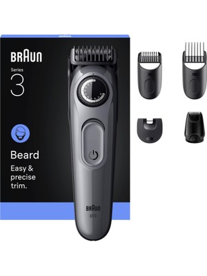 Braun Sakal Düzeltici Series 3, +5 Aksesuar, 40 Uzunluk, Keskin Bıçak, BT3560