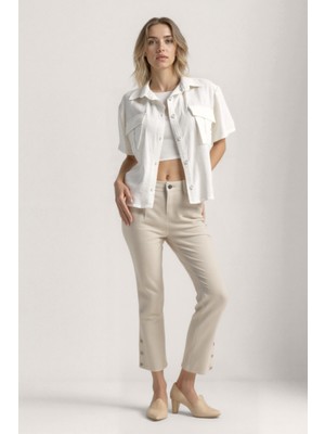 Kapak Cepli Krinkıl Kumaş Gömlek