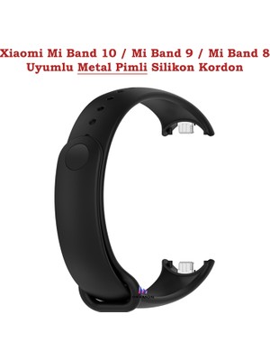 Dexmon Xiaomi Mi Band 8 Silikon Kordon Ayarlanabilir A+ Kalite Esnek Yumuşak Spor Silikon Kayış
