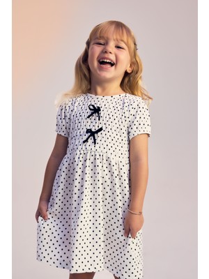 DeFacto Kız Bebek Puantiyeli Kısa Kollu Yazlık Elbise E8719A525SM