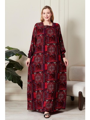 Kadın Büyük Beden Osmnalı Etnik Desen Elbise