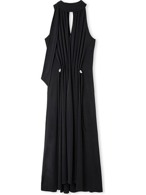 Fularlı Ayarlanabilir Bel Elbise IW6250002139001