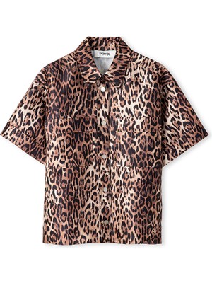 Leopar Desen Gömlek Ceket IW6250005051003