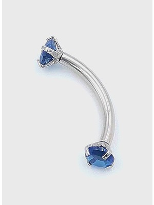 316 L Çelik Zirkon Taşlı  Lüks Piercıng