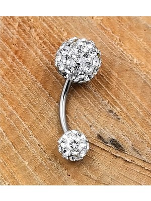 Monalisa Home Çelik Taşlı  Göbek Piercing