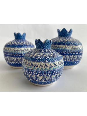 Rgs Homelife Seramik El Yapımı Dekoratif 3'lü Nar Takımı