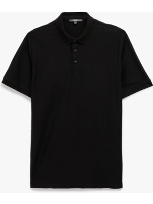 Koton Regular Fit Çıtçıt Düğme Detaylı Kısa Kollu Polo Yaka Tişört
