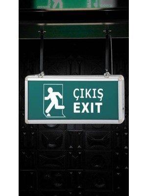 3W Exıt Çıkış Armatürü Ledli 3 Saat Akülü CT-9166