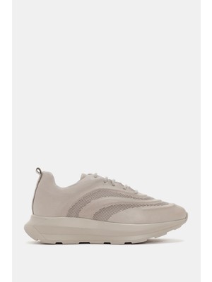 Be Style Hello Kadın Vizon Gerçek Hakiki Deri Sneaker