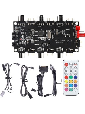 Leonpro Pwm ve Argb Denetleyici Hub 8 Port 12V 4pin Fan ve 5V 3pin Kumandalı Rgb Adaptörü