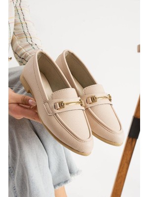 Flarf Kadın Babet Toka Detaylı Şık Anatomik Babet Ayakkabı Rahat Taban Günlük Iş Ofis Babet