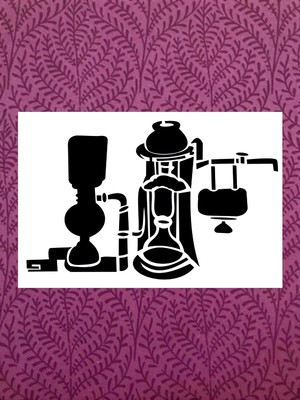 Stencil Sarayi Boyama Şablon Mutfak Obje ve Yazıları - 2188 Ölçü 80X100