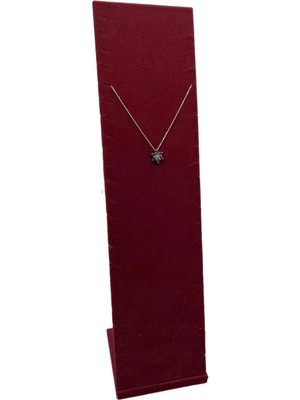 Teknotrust Bordo Süet Kumaş Takı Sergileme Standı, 40/10 cm, Ayaklı, Şık ve Kullanışlı Tasarım