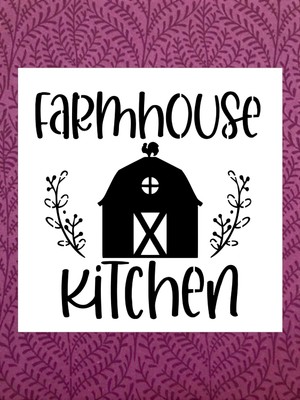 Stencil Sarayi Boyama Şablon Mutfak Obje ve Yazıları - 2244 Ölçü 40X40