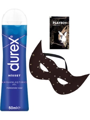 Durex Pürüzsüz HISSET50 ml Jel + Siyah Deri Göz Maskesi + Ply Jel