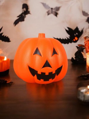 Parti Adresi Cadılar Bayramı Işıklı Sesli Balkabağı Halloween Parti Dekorasyonu 35 cm