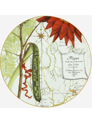 Vista Alegre Amozonia Yeşil Porselen Supla 33 cm