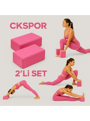 2' Li Yoga Blok Seti  pilates Yoga Denge Köpüğü 1 Çift  