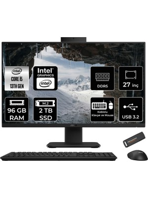 Asus V470 Intel Core I5 13420H 96GB 2tb SSD 27" Fhd 100Hz Freedos All In One Bilgisayar & Per4 USB Bellek V470I58512B0DP339