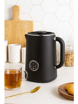 Brillant Spectrum Vintage Digital Kettle Su Isıtıcısı 1.7 Lt 1500W Dokunmatik Ekranlı Çift Katmanlı