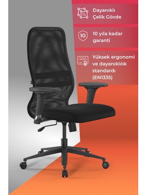 Metta Ergolife Sit 8 Ofis Koltuğu | Tekerlekli, Fileli, Ayarlanabilir Bilgisayar Sandalyesi -DF.D.1.243