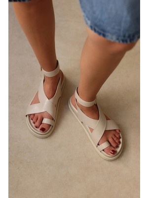 Sandalet 2507 -  Bej Kadın Sandalet