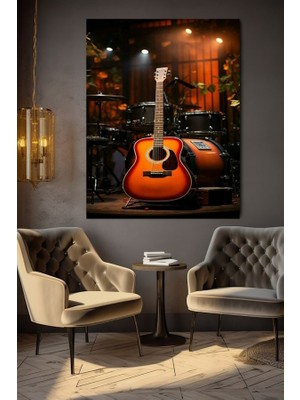 Özkacar Group Gitar Kanvas Tablo Ev Duvar Salon Ofis Dükkan Hediyelik Dekarasyon Süsü