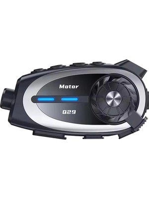 Q29 Motosiklet Kask Bluetooth Kulaklık Eşleşmeli 1080P Kamera Geniş açı Su Geçirmez Intercom