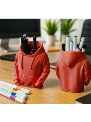 3D Baskı Kalemlik – Mavi, Kırmızı, Yeşil Renk Seçenekli – Hediyelik Masa Üstü Düzenleyici
