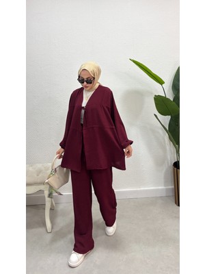 Ayrobin Bağcıklı Ikili Takım Pantolon Tesettür Alt Üst