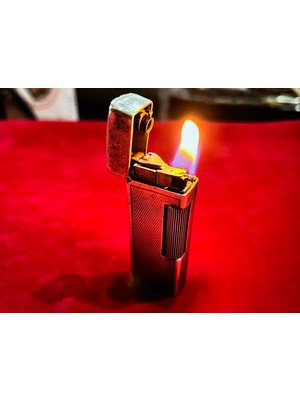 1940'LAR Dunhıll Gümüş Kasa Nadir Benzinli Yarı Otomatik Çakmak Sorunsuz