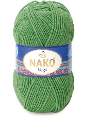 Nako 5 Adet Vega El Örgü Ipi 10474 Yeşil Akrilik