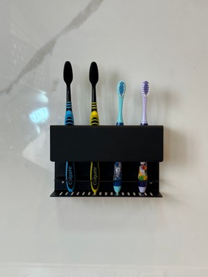 Metal Diş Fırçası Standı Tutucu Diş Fırçalık Banyo Organizer 11X15X6,5 cm