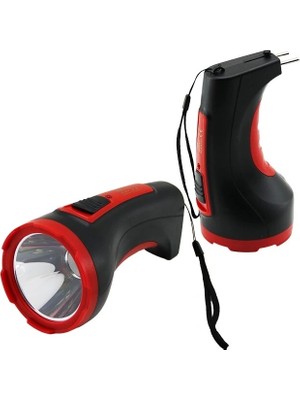 3W Tek LED Bombeli Gövde Fiş Şarjlı El Feneri Uzun Mesafeli (5047)