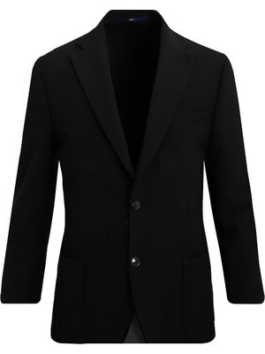 Uki Siyah Comfort Fit 6 Drop Ceket